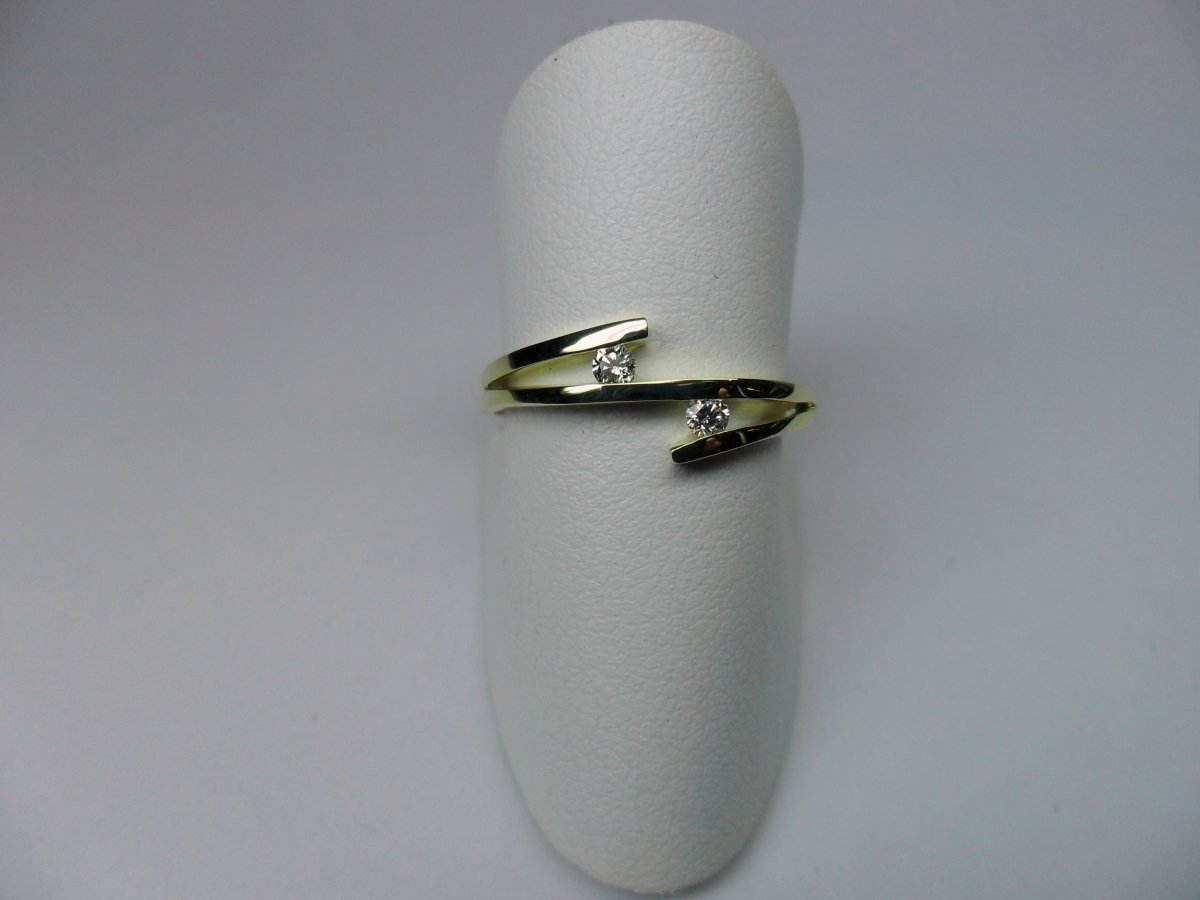 Dubbele Klemspleet Ring 2st.